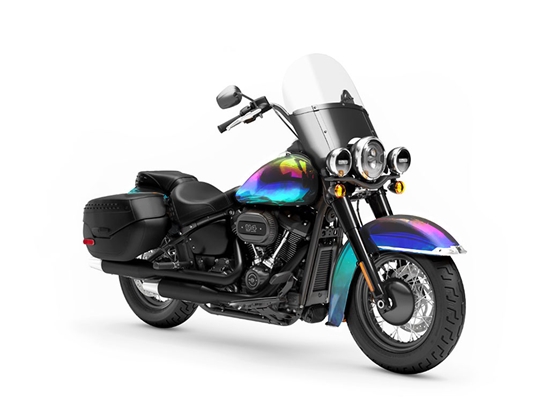 Rwraps Holographic Chrome Black Neochrome Do-It-Yourself Motorcycle Wraps