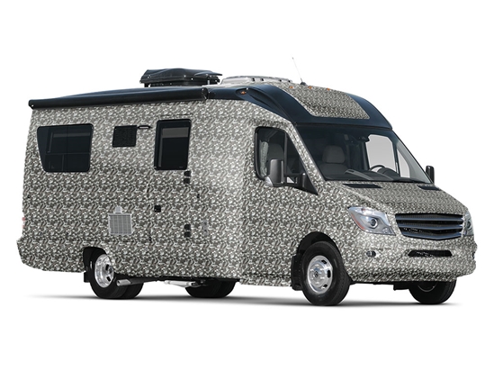 Rwraps Camouflage 3D Fractal Silver Do-It-Yourself RV Wraps