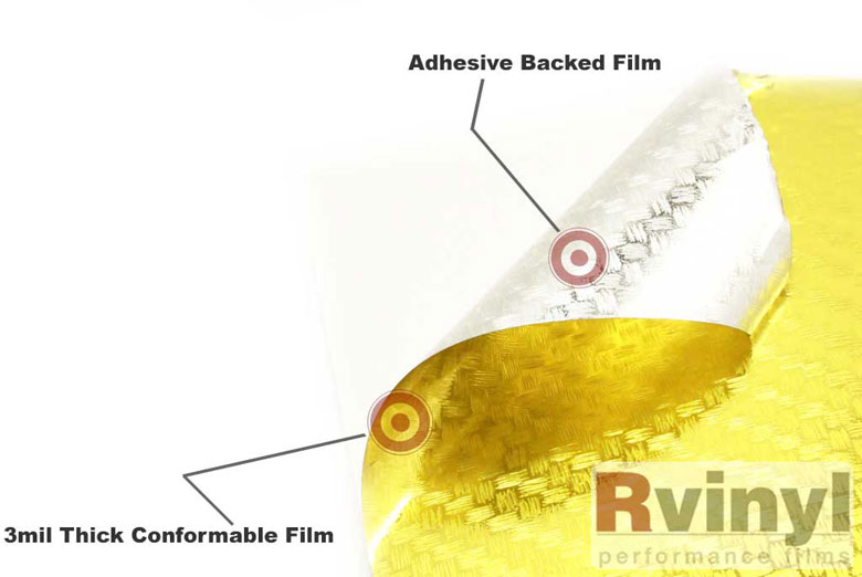 Yellow R3 Carbon Fiber Vinyl Rolls