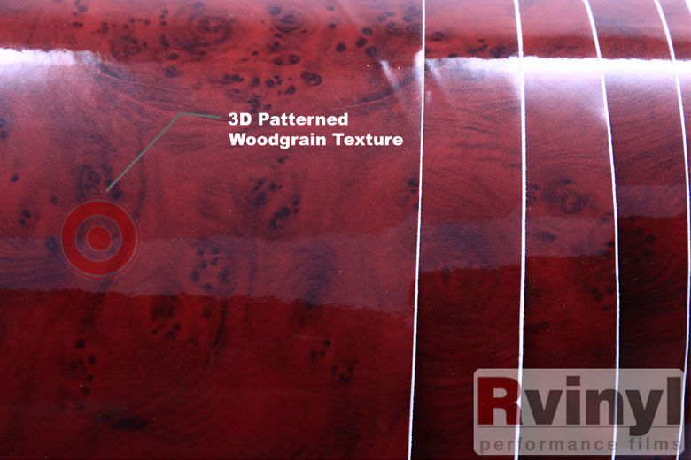 Dark Burlwood Wood Grain Vinyl Wrapping Film