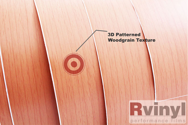 Blonde Oak Wood Grain Vinyl Wrap Film With Printed Wooden Pattern