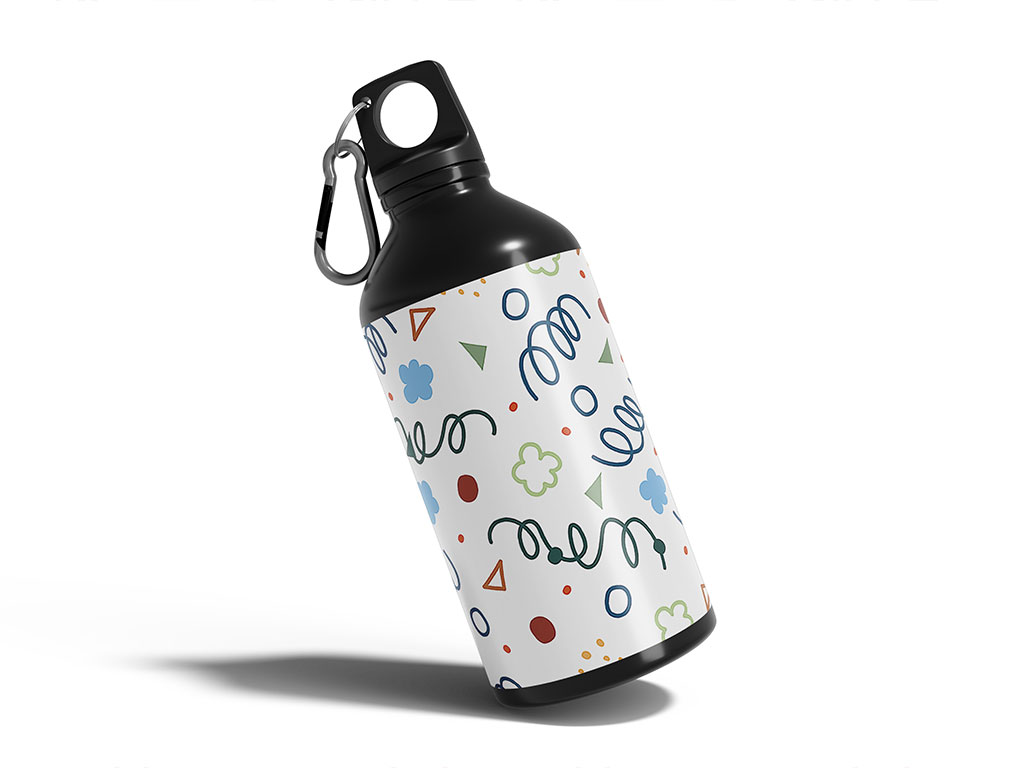 Anyway Anyhow Abstract Geometric Water Bottle DIY Stickers