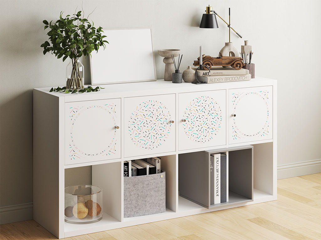 Blue Sprinkles Abstract Geometric DIY Furniture Stickers