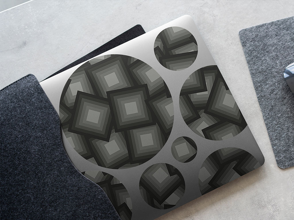 Stacked Squares Abstract Geometric DIY Laptop Stickers