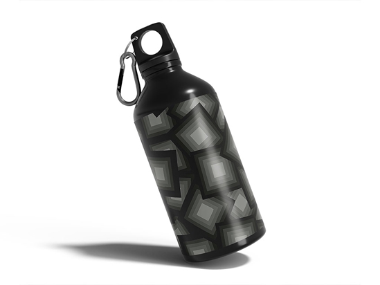 Stacked Squares Abstract Geometric Water Bottle DIY Stickers