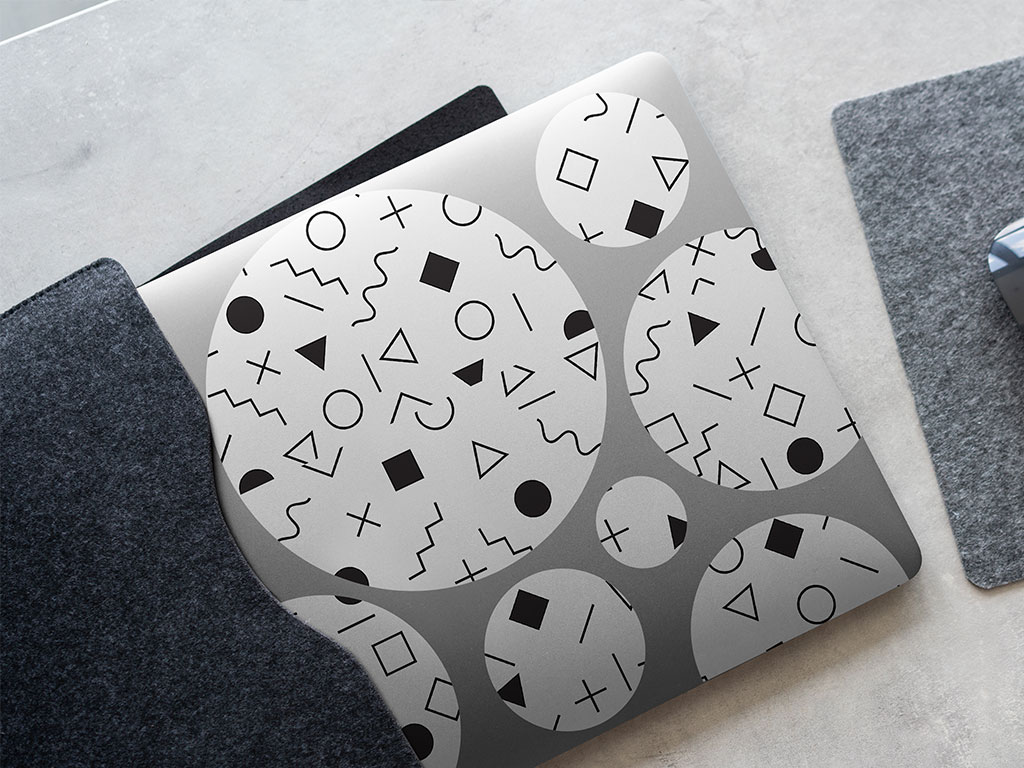 TicTacToe Champion Abstract Geometric DIY Laptop Stickers