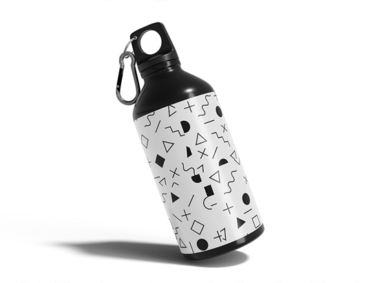 TicTacToe Champion Abstract Geometric Water Bottle DIY Stickers