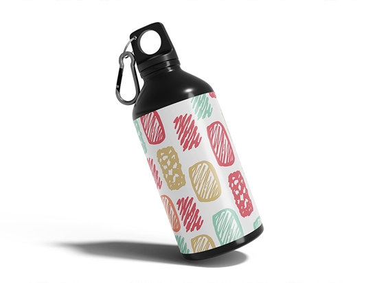 Brick Wall Abstract Geometric Water Bottle DIY Stickers