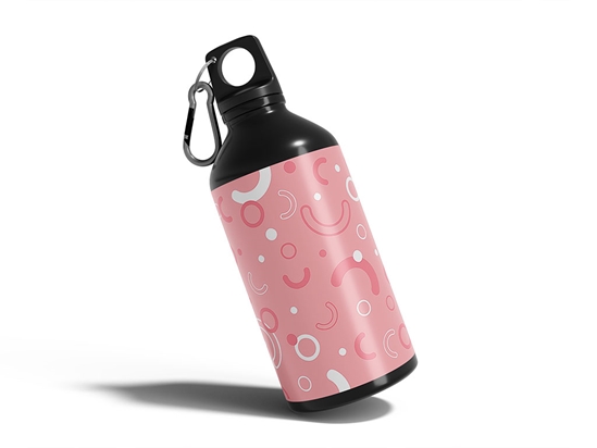 Hearts Affair Abstract Geometric Water Bottle DIY Stickers