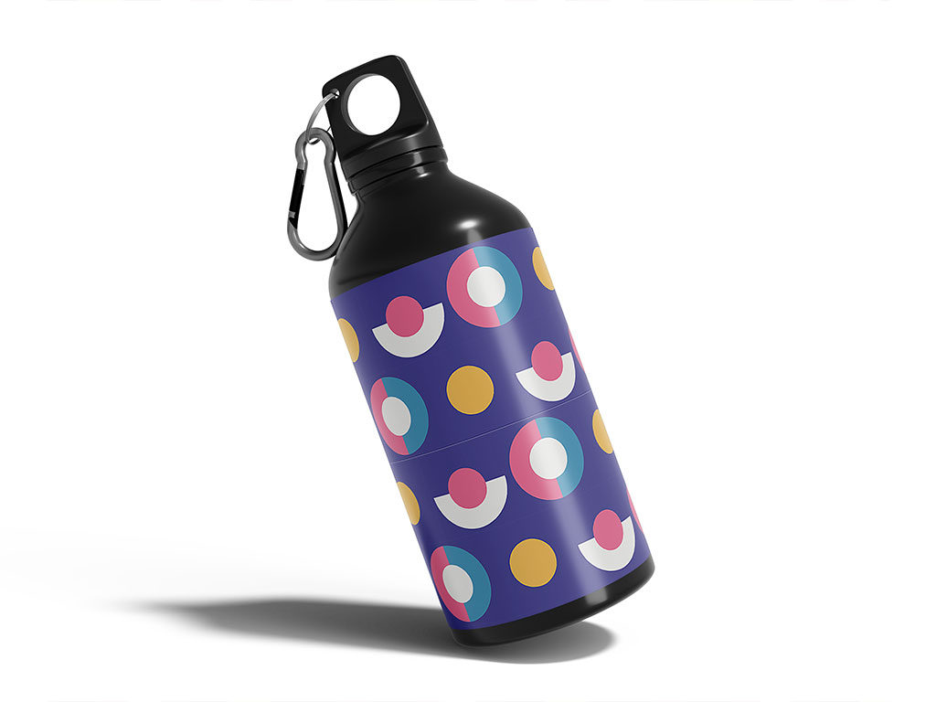 Boat Party Abstract Geometric Water Bottle DIY Stickers