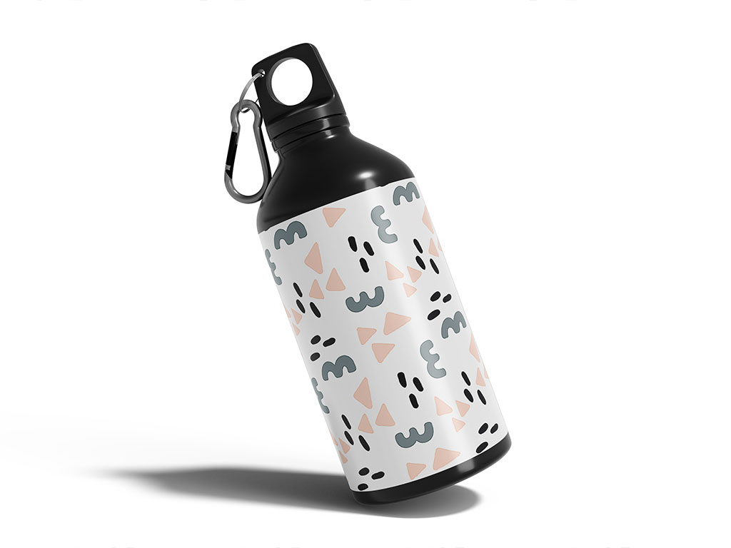 Brief Cameo Abstract Geometric Water Bottle DIY Stickers