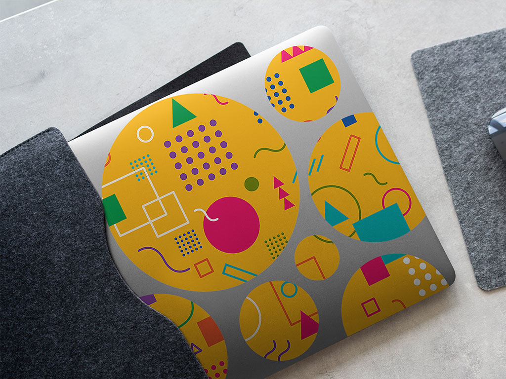 Bright Side Abstract Geometric DIY Laptop Stickers