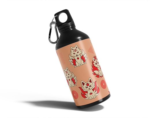 Lovely Kitsune Animal Water Bottle DIY Stickers