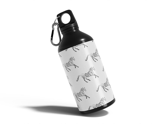 Abstract Racer Animal Water Bottle DIY Stickers