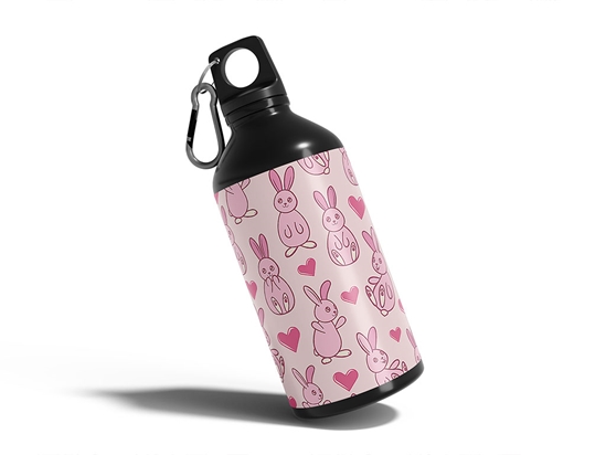 Bunny Love Animal Water Bottle DIY Stickers