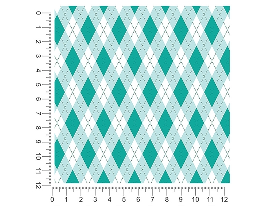 Clear Ocean Argyle 1ft x 1ft Craft Sheets