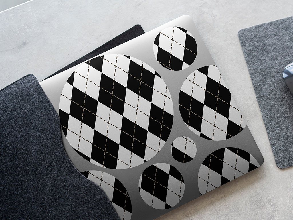 Play Checkers Argyle DIY Laptop Stickers