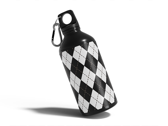Play Checkers Argyle Water Bottle DIY Stickers
