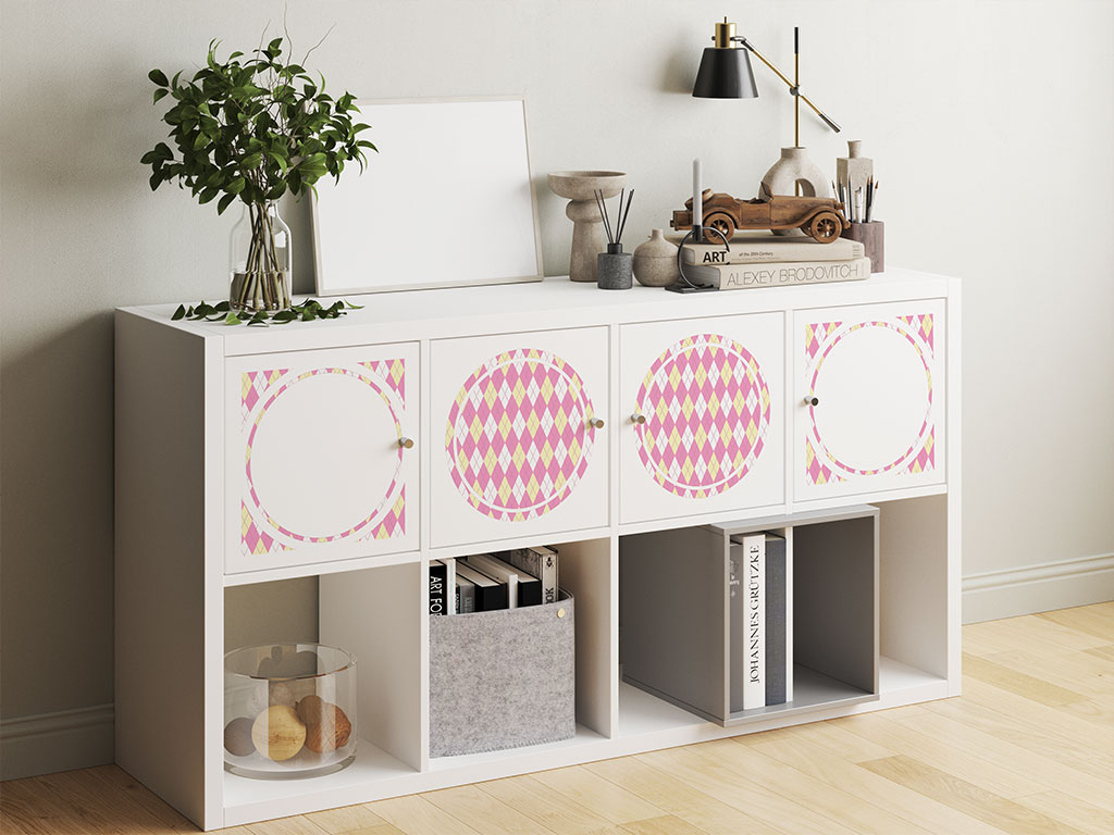 Lemonade Bubblegum Argyle DIY Furniture Stickers