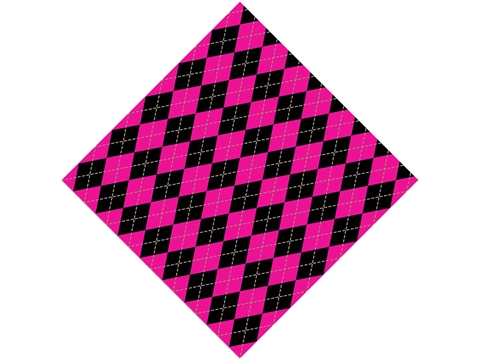 Rcraft™ Pink Argyle Craft Vinyl - Hot Neon