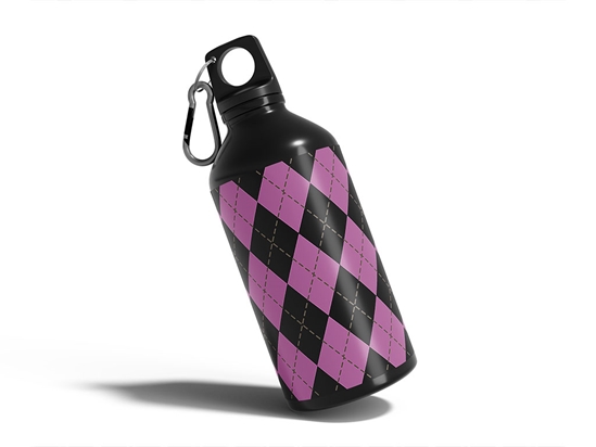 Pearlized Pale Argyle Water Bottle DIY Stickers