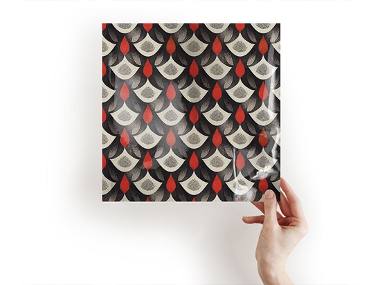 Red Flame Art Deco Craft Sheets