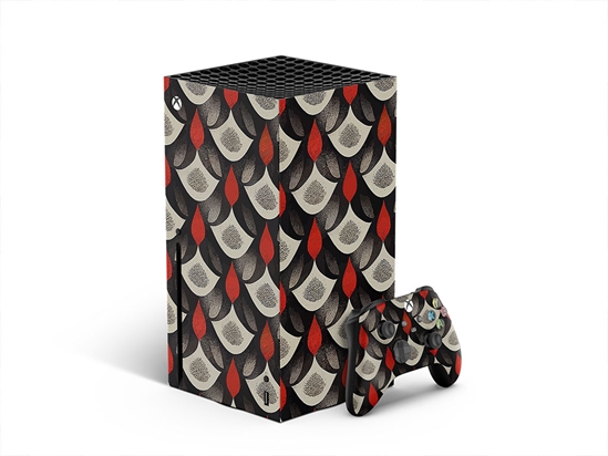 Red Flame Art Deco XBOX DIY Decal