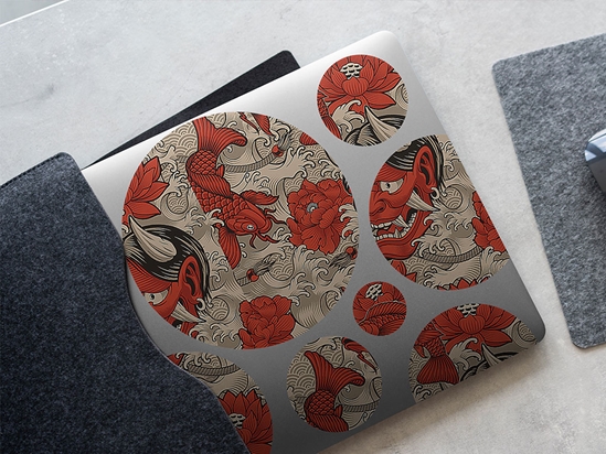 Red Devil Japanese DIY Laptop Stickers