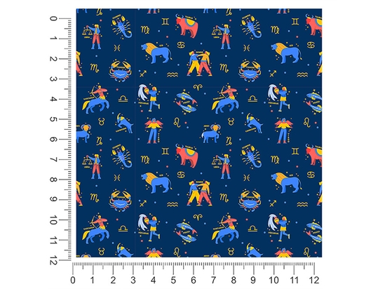Blue Friends Astrology 1ft x 1ft Craft Sheets