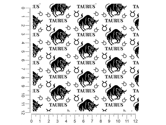 Charging Bull Astrology 1ft x 1ft Craft Sheets