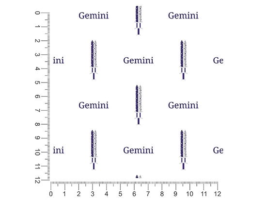 Gemini Swords Astrology 1ft x 1ft Craft Sheets