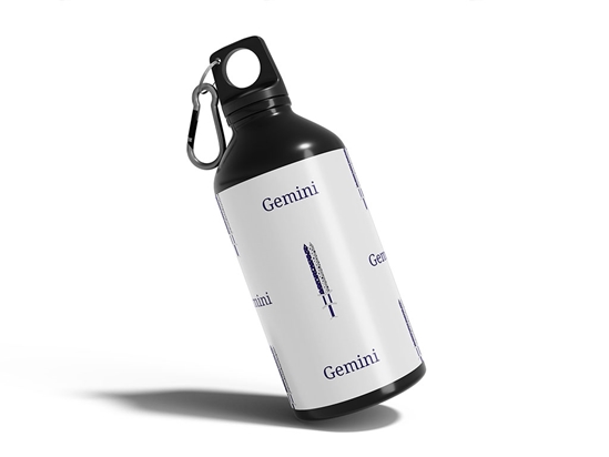 Gemini Swords Astrology Water Bottle DIY Stickers