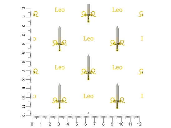 Leo Swords Astrology 1ft x 1ft Craft Sheets