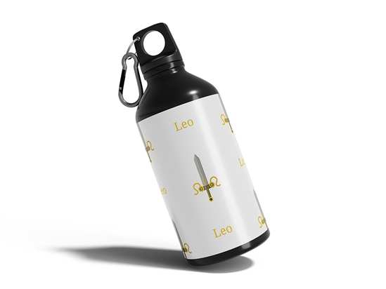 Leo Swords Astrology Water Bottle DIY Stickers