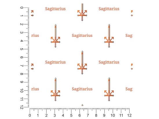 Sagittarius Swords Astrology 1ft x 1ft Craft Sheets