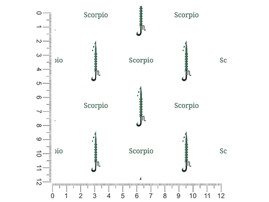 Scorpio Swords Astrology 1ft x 1ft Craft Sheets
