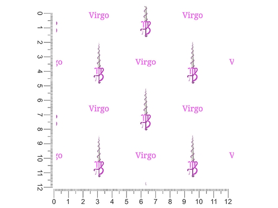 Virgo Swords Astrology 1ft x 1ft Craft Sheets