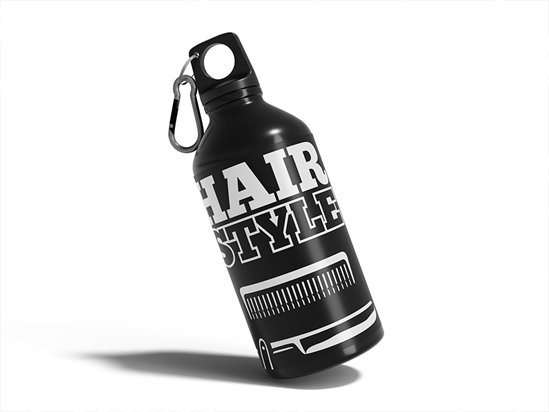 Cut Up Barber Shop Water Bottle DIY Stickers