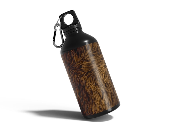 Cyber Grizzly Bear Animal Print Water Bottle DIY Stickers