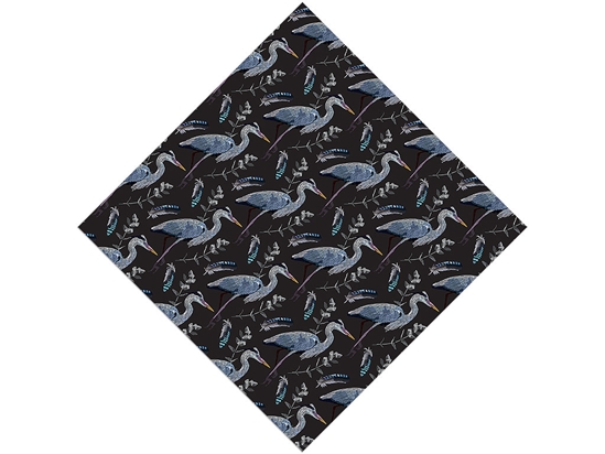 Midnight Storks Birds Vinyl Wrap Pattern