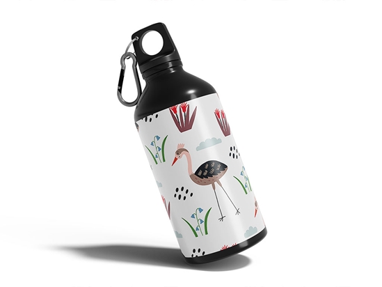 Springtime Strut Bird Water Bottle DIY Stickers