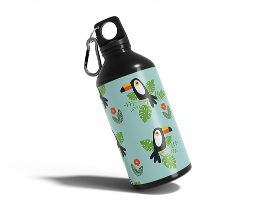 Happy Tropics Bird Water Bottle DIY Stickers