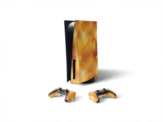 Golden Future Bokeh Sony PS5 DIY Skin