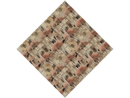 Almond Brown Brick Vinyl Wrap Pattern