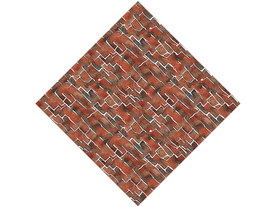 Redwood Red Brick Vinyl Wrap Pattern