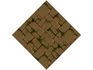 Brown Mossy Brick Vinyl Wrap Pattern