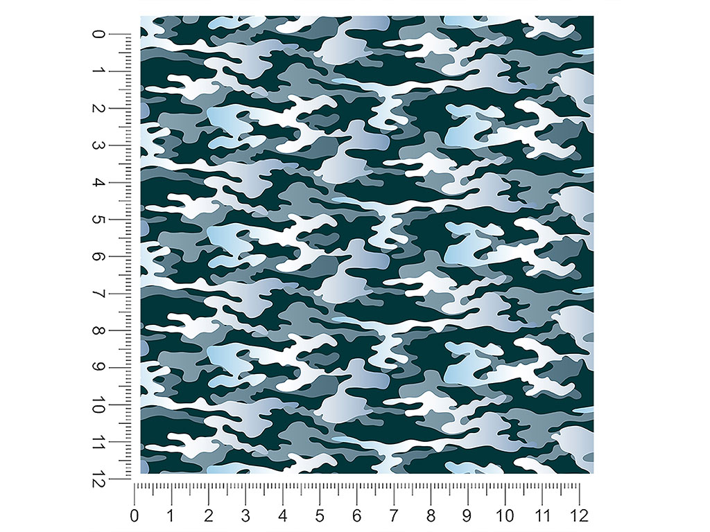 Glacier Flecktarn Camouflage 1ft x 1ft Craft Sheets