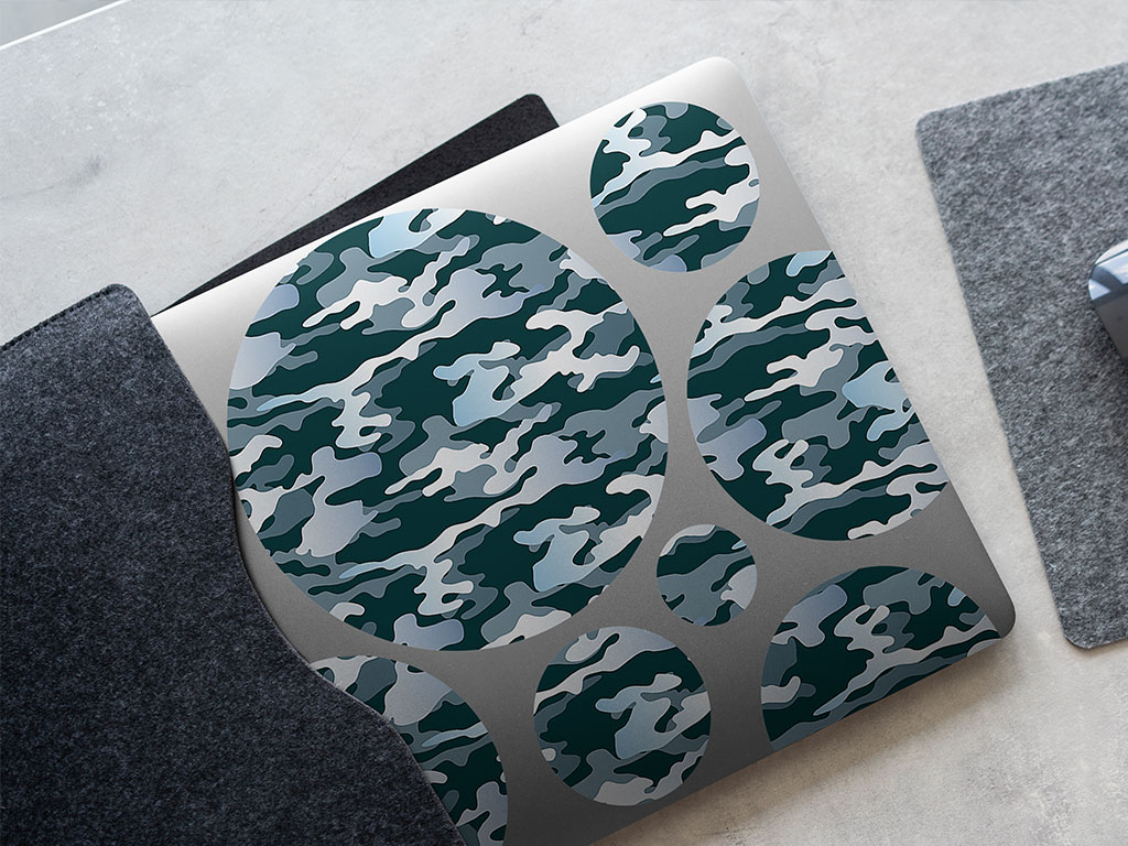 Glacier Flecktarn Camouflage DIY Laptop Stickers