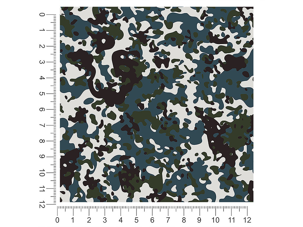 Midnight Leaf Camouflage 1ft x 1ft Craft Sheets