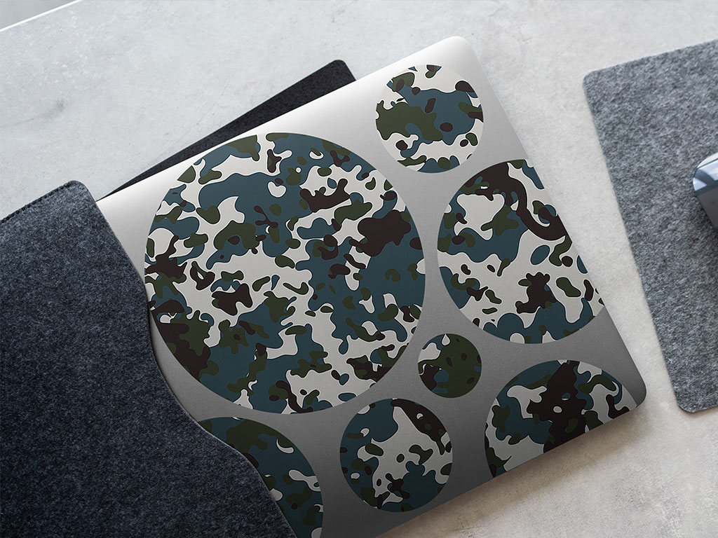 Midnight Leaf Camouflage DIY Laptop Stickers